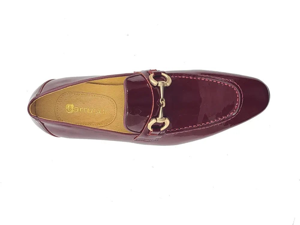 Ks Horse Bit Loafer Patent Leather Classic Ks308 - 101p Shoes by Carrucci Shoes – Don't Panic Shoes