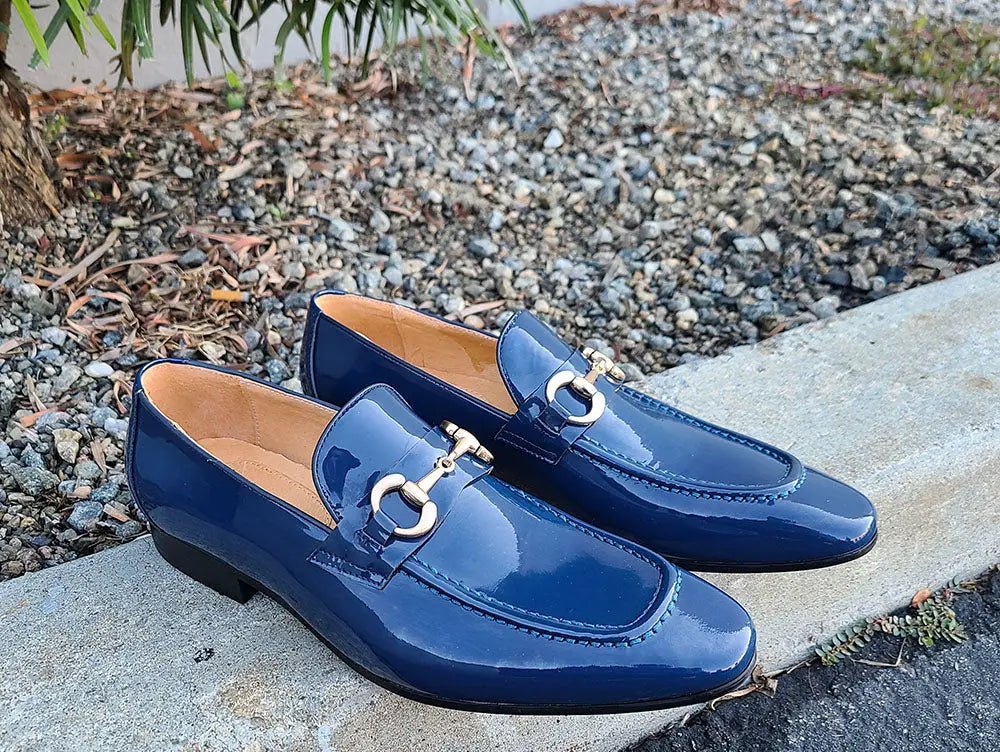 Ks Horse Bit Loafer Patent Leather Classic Ks308 - 101p Shoes by Carrucci Shoes – Don't Panic Shoes