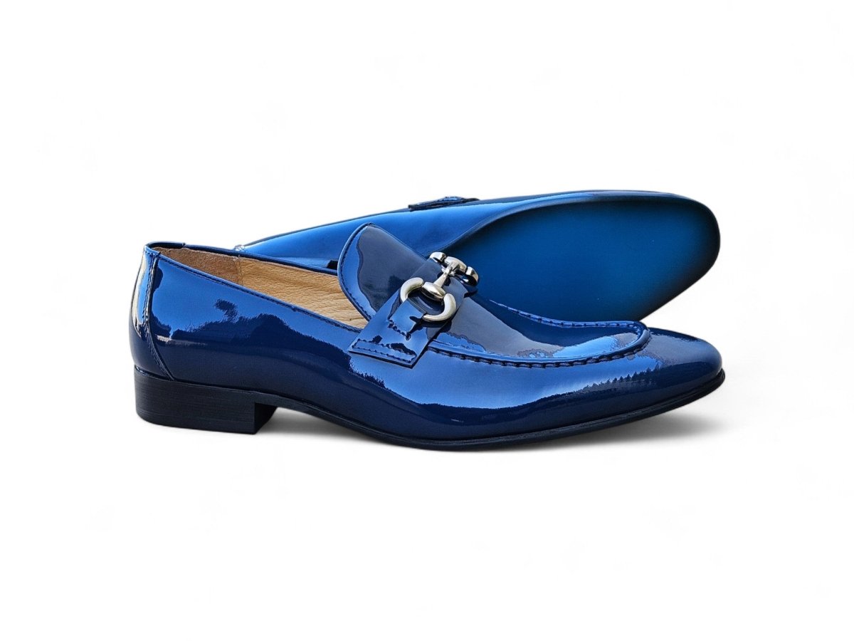 Ks Horse Bit Loafer Patent Leather Classic Ks308 - 101p Shoes by Carrucci Shoes – Don't Panic Shoes