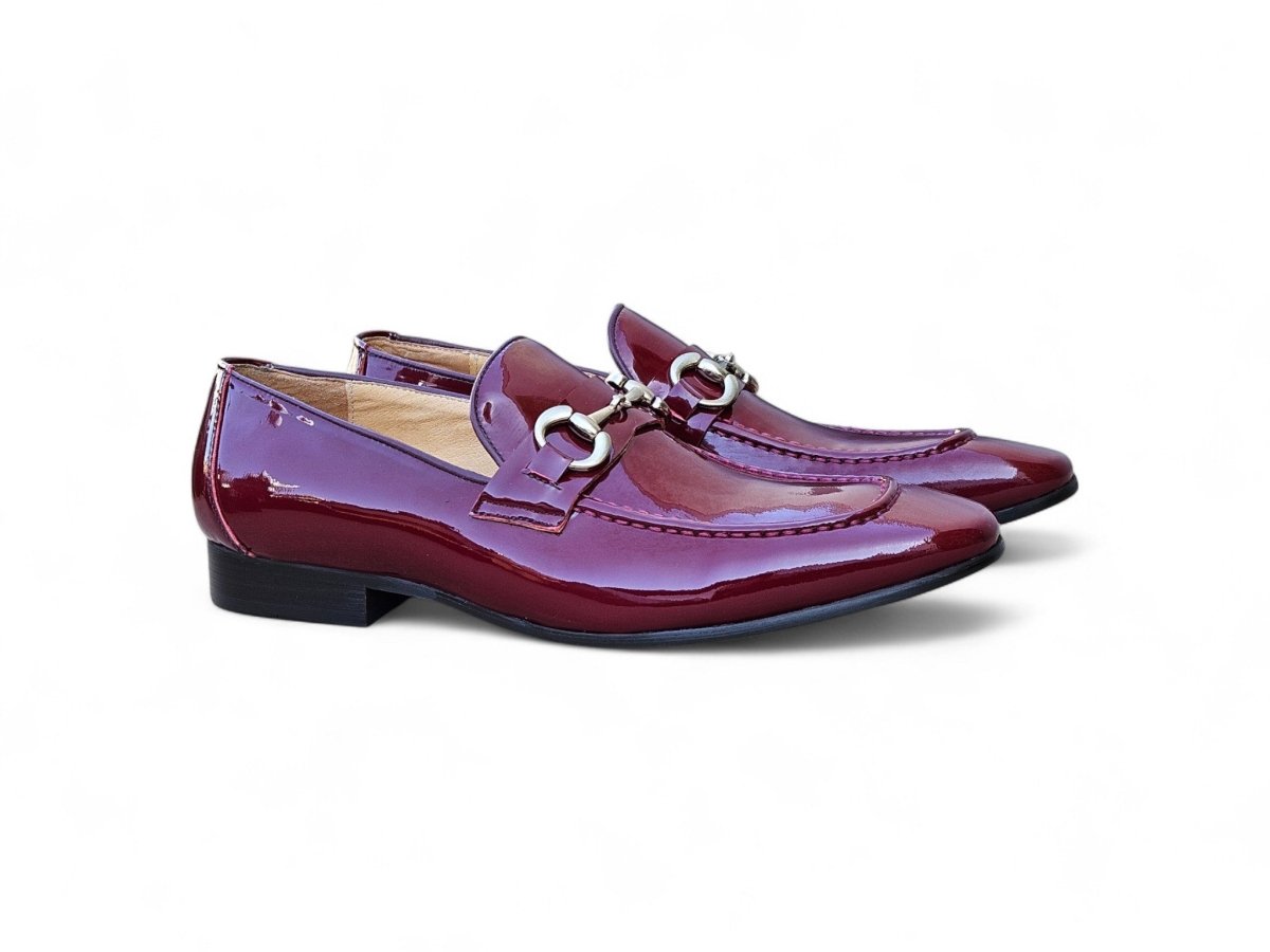 Ks Horse Bit Loafer Patent Leather Classic Ks308 - 101p Shoes by Carrucci Shoes – Don't Panic Shoes