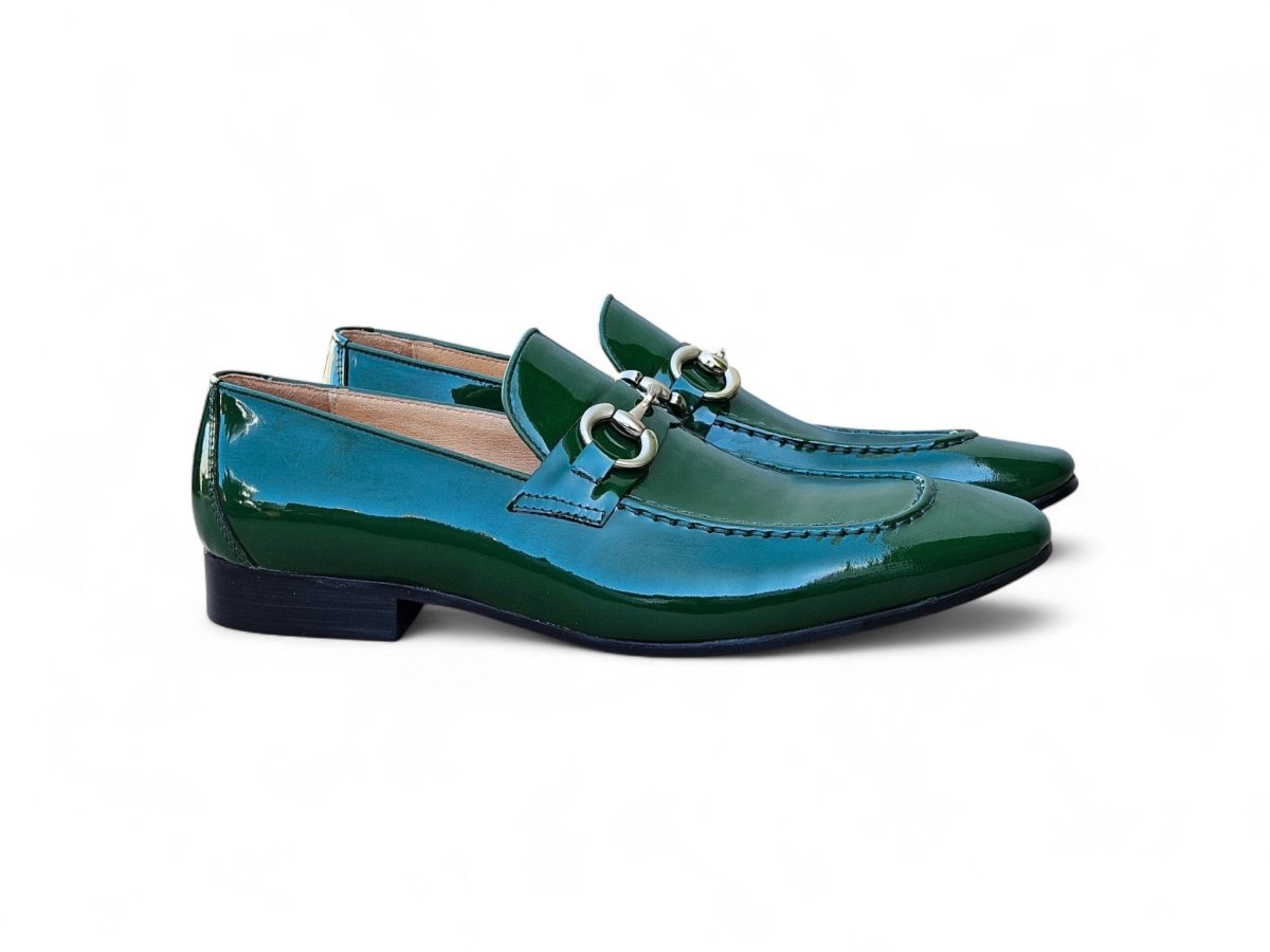 Ks Horse Bit Loafer Patent Leather Classic Ks308 - 101p Shoes by Carrucci Shoes – Don't Panic Shoes