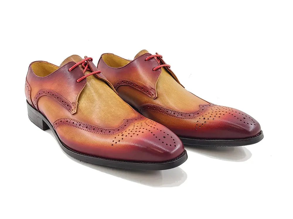 Ks Two Tone Wing Tip Blucher Oxford Calfskin Ks503 - 69t Shoes by Carrucci Shoes – Don't Panic Shoes