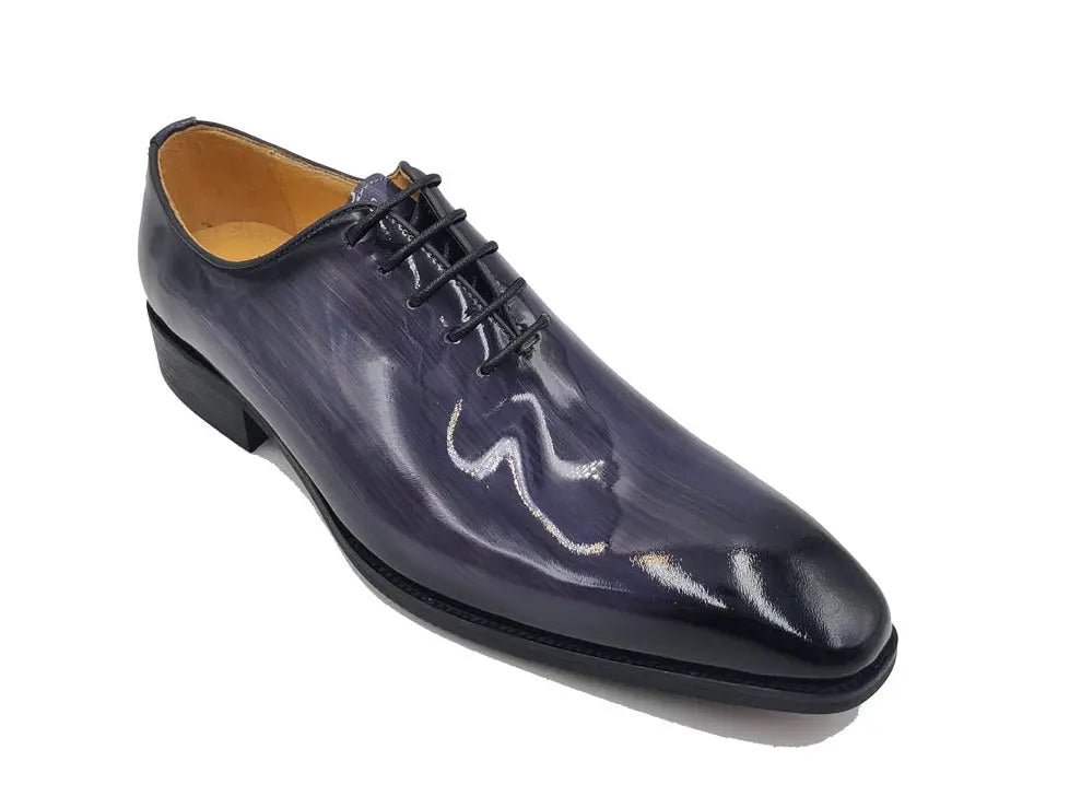 Ks Wholecut Burnished Oxford Patent Leather Ks503 - 101p Shoes by Carrucci Shoes – Don't Panic Shoes