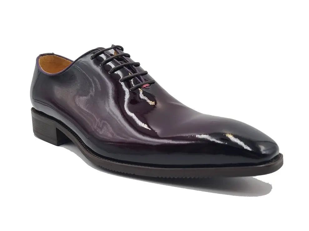 Ks Wholecut Burnished Oxford Patent Leather Ks503 - 101p Shoes by Carrucci Shoes – Don't Panic Shoes