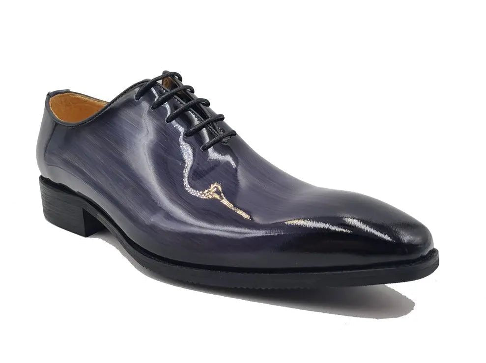 Ks Wholecut Burnished Oxford Patent Leather Ks503 - 101p Shoes by Carrucci Shoes – Don't Panic Shoes