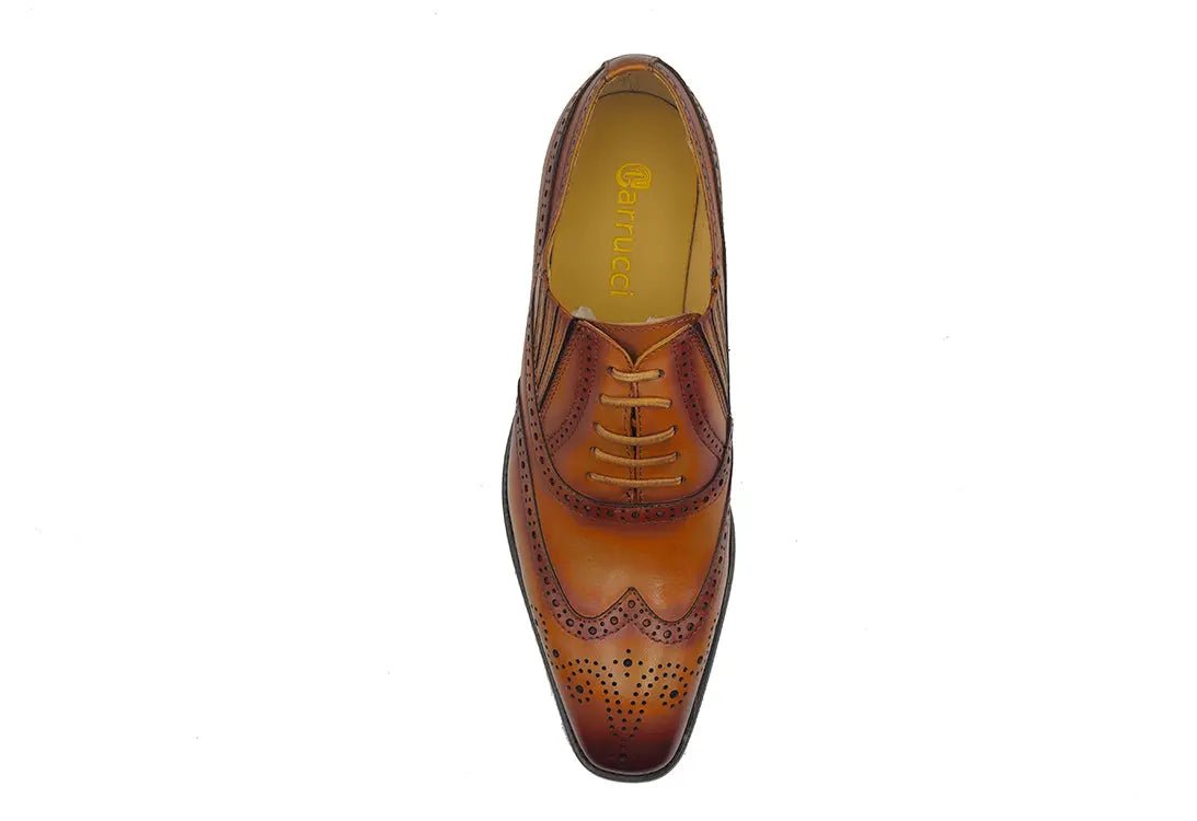 Ks Wingtip Slip On Oxford Classic Leather Ks509 - 18 Shoes by Carrucci Shoes – Don't Panic Shoes