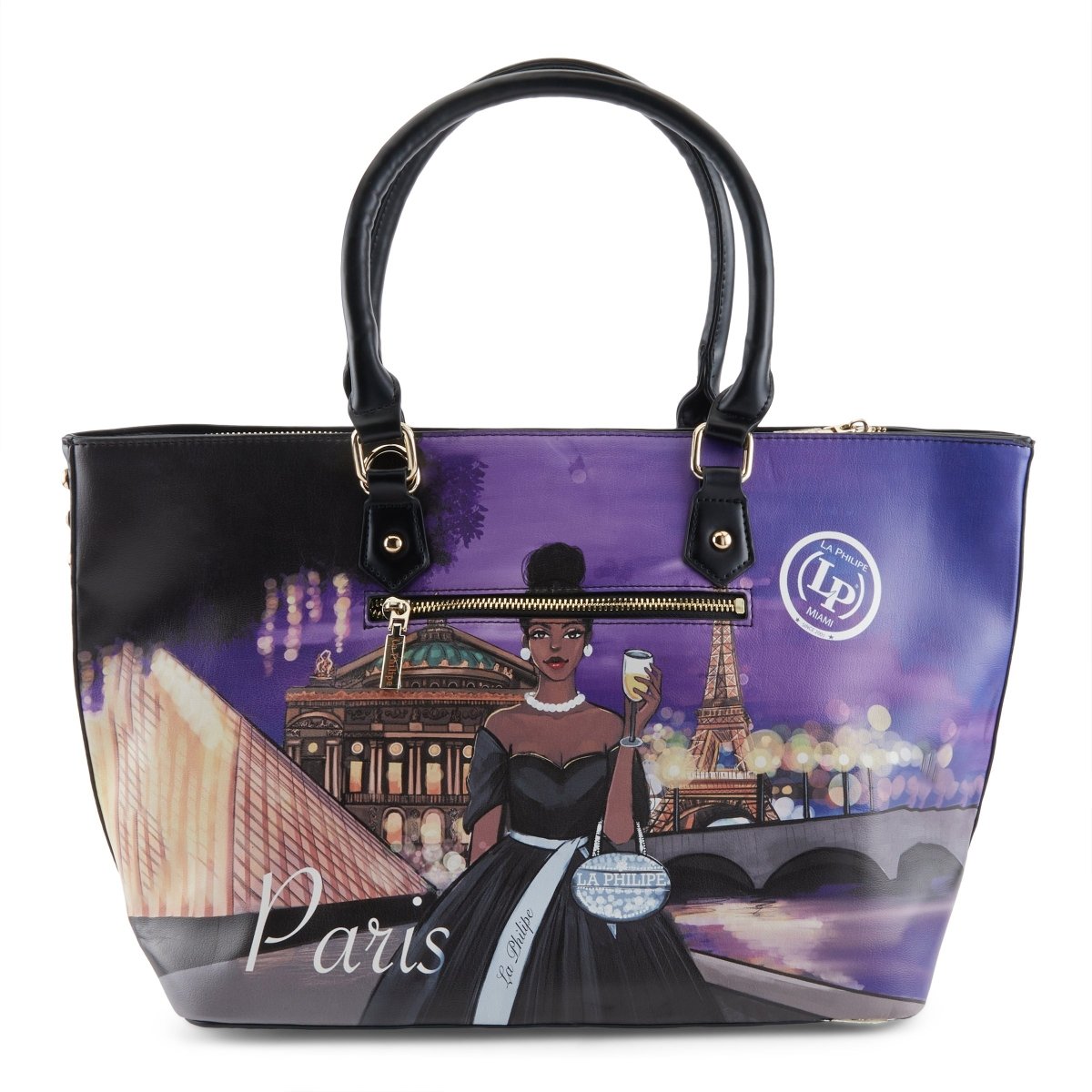 La Philipe Lp1021 7 Living In PariS Women’s Leather Tote Handbags by La Philipe – Don't Panic Shoes