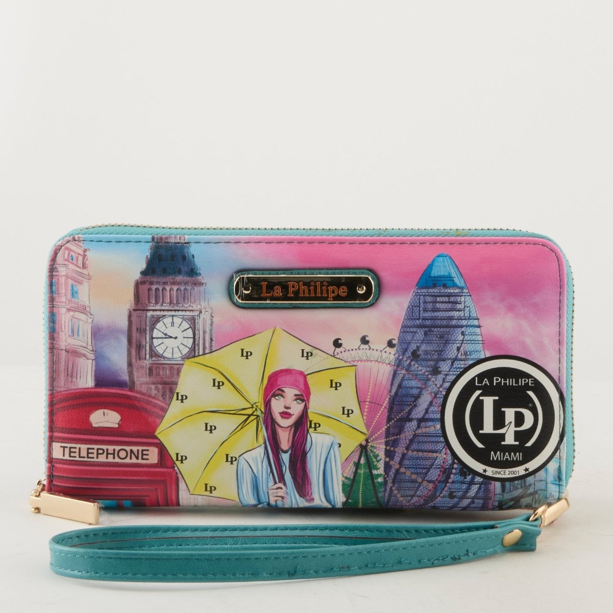 La Philipe Lp1026 11 Umbrella In London Wallet Leather Wallet by La Philipe – Don't Panic Shoes