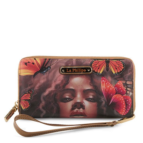 La Philipe Lp1026 12 Butterfly Fly Wallet 2 Yellow Leather Wallet by La Philipe – Don't Panic Shoes
