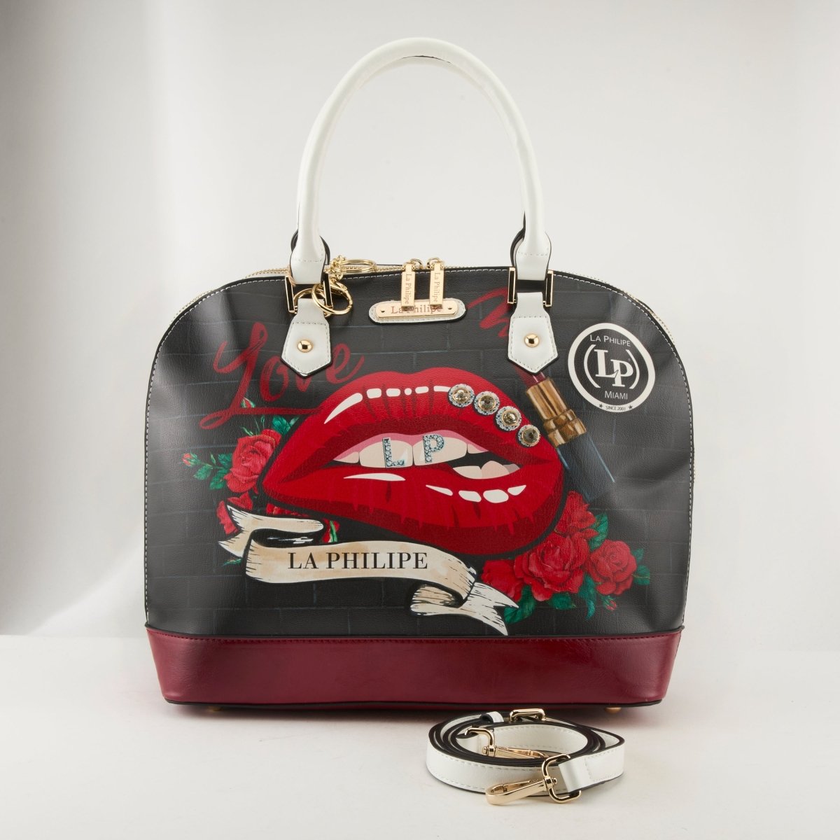 La Philipe Lp1027 16 Red LipS Handbag Women’s Leather Handbags by La Philipe – Don't Panic Shoes