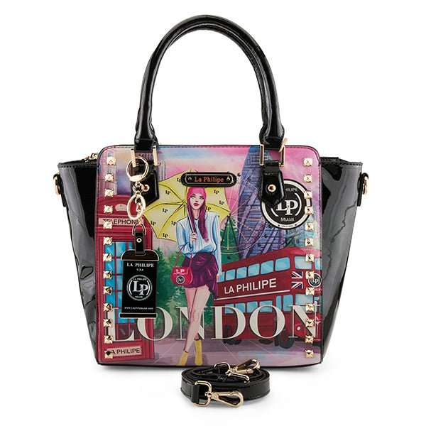 La Philipe Umbrella In London Handbag Satchel Leather Lp1022 11 Handbags by La Philipe – Don't Panic Shoes