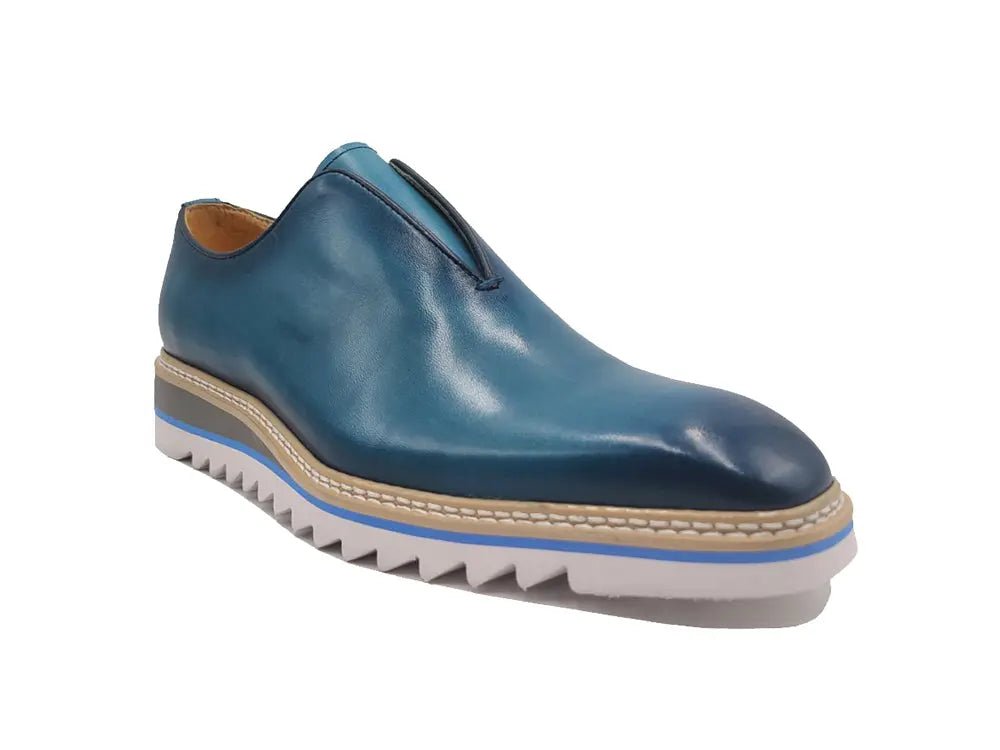 Laceless Loafer Calfskin Leather Lightweight Sole Ks550 - 08 Shoes by Carrucci Shoes – Don't Panic Shoes