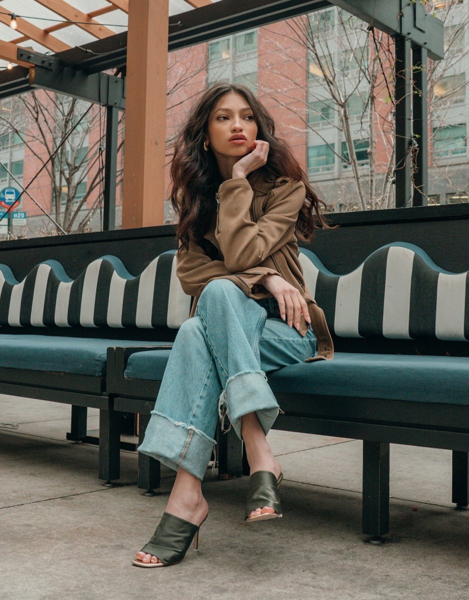 Lana Stretch Satin Heeled Sandal Women’S Leather Sole Italy Sandals by Beautiisoles – Don't Panic Shoes