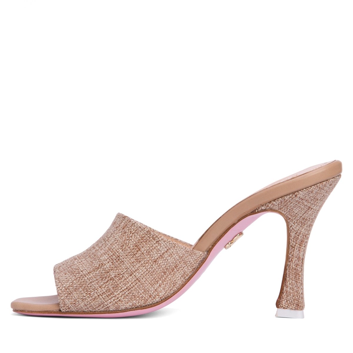 Larissa Handmade Italian Linen Leather High Heel Sandal Heels by Beautiisoles – Don't Panic Shoes