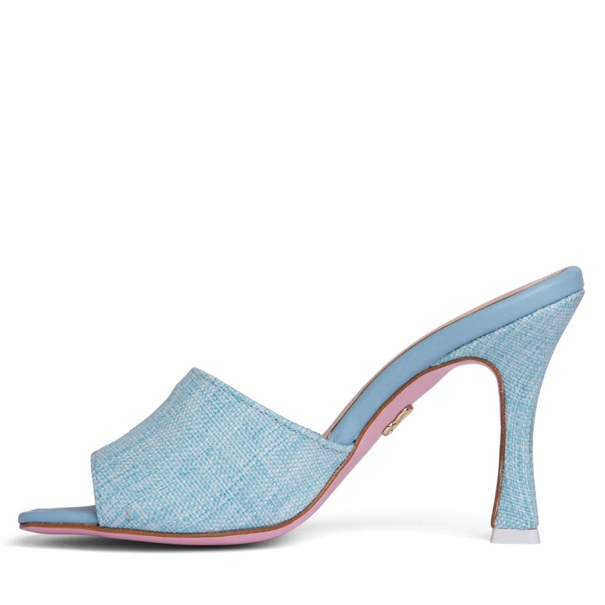 Larissa Handmade Italian Linen Leather High Heel Sandal Heels by Beautiisoles – Don't Panic Shoes