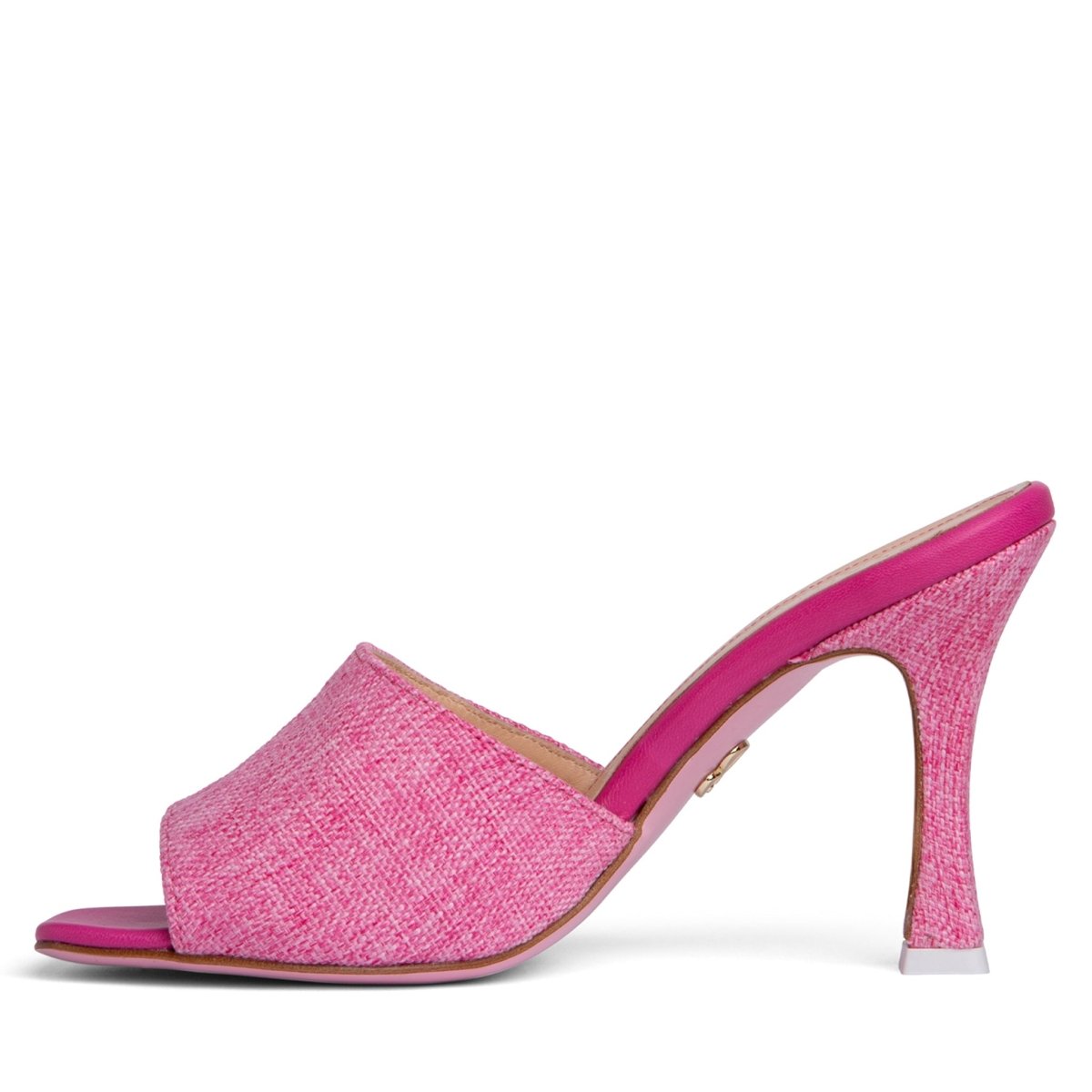 Larissa Linen Leather Sandal Handmade In Italy 89mm Heel Heels by Beautiisoles – Don't Panic Shoes