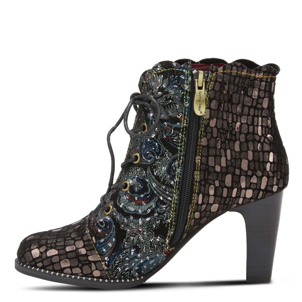L’artiste Metallic Leather Boots By Spring Step Shoes