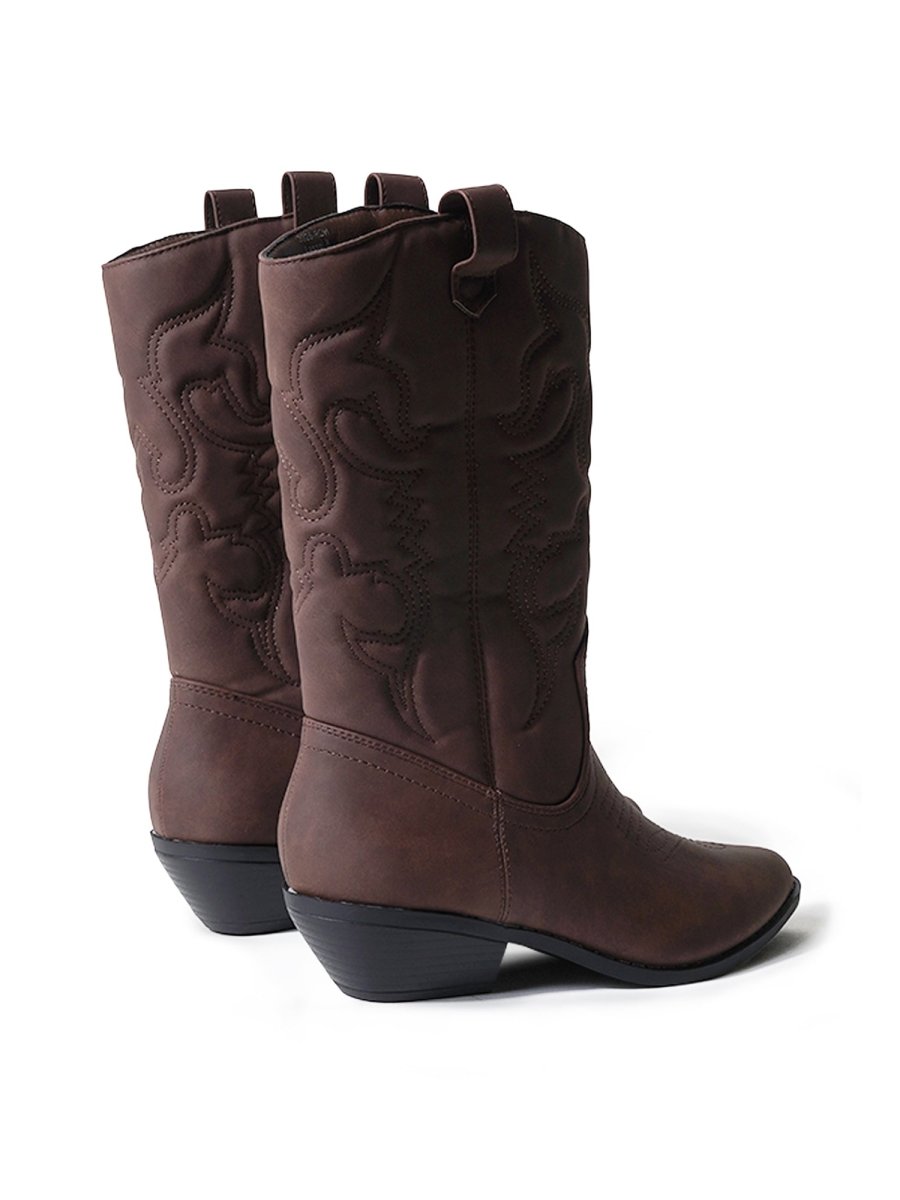 Lasso | Dark Brown Nubuck Boots by J.Adams – Don't Panic Shoes