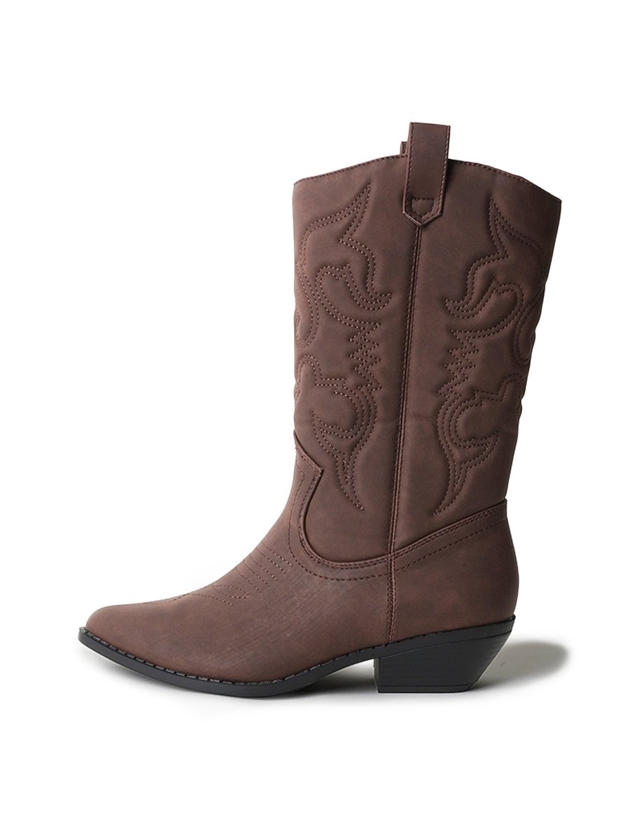 Lasso | Dark Brown Nubuck Boots by J.Adams – Don't Panic Shoes