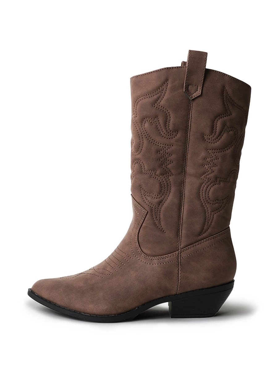 Lasso | Dark Tan Nubuck Boots by J.Adams – Don't Panic Shoes