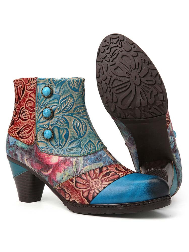 Leanna Vintage Handmade Ankle Boots ankle boots by Colorstepshoes – Don't Panic Shoes