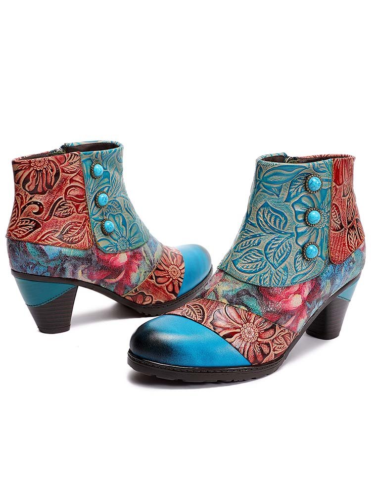 Leanna Vintage Handmade Ankle Boots ankle boots by Colorstepshoes – Don't Panic Shoes