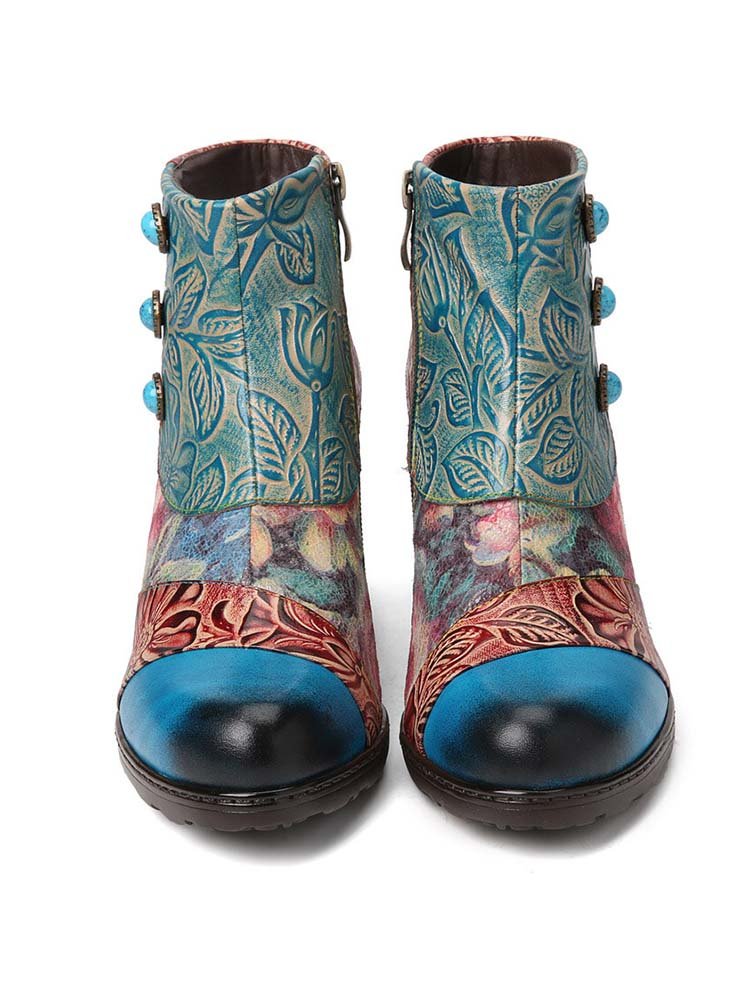 Leanna Vintage Handmade Ankle Boots ankle boots by Colorstepshoes – Don't Panic Shoes