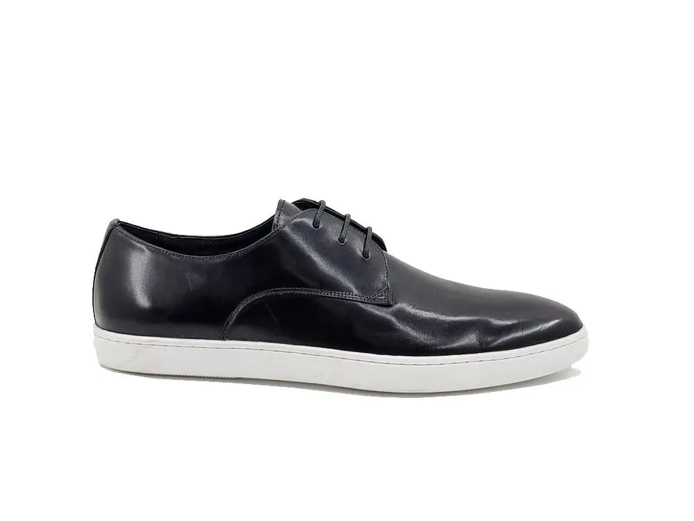 Leather Derby Dress Sneaker Handmade Calf Leather Ks529 - 01 Shoes by Carrucci Shoes – Don't Panic Shoes