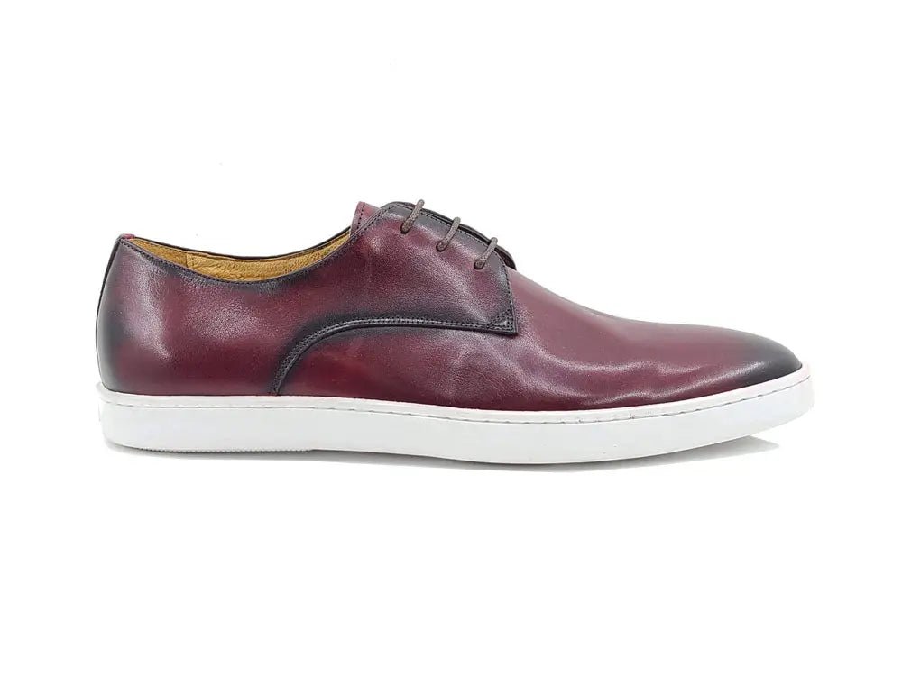 Leather Derby Dress Sneaker Handmade Calf Leather Ks529 - 01 Shoes by Carrucci Shoes – Don't Panic Shoes