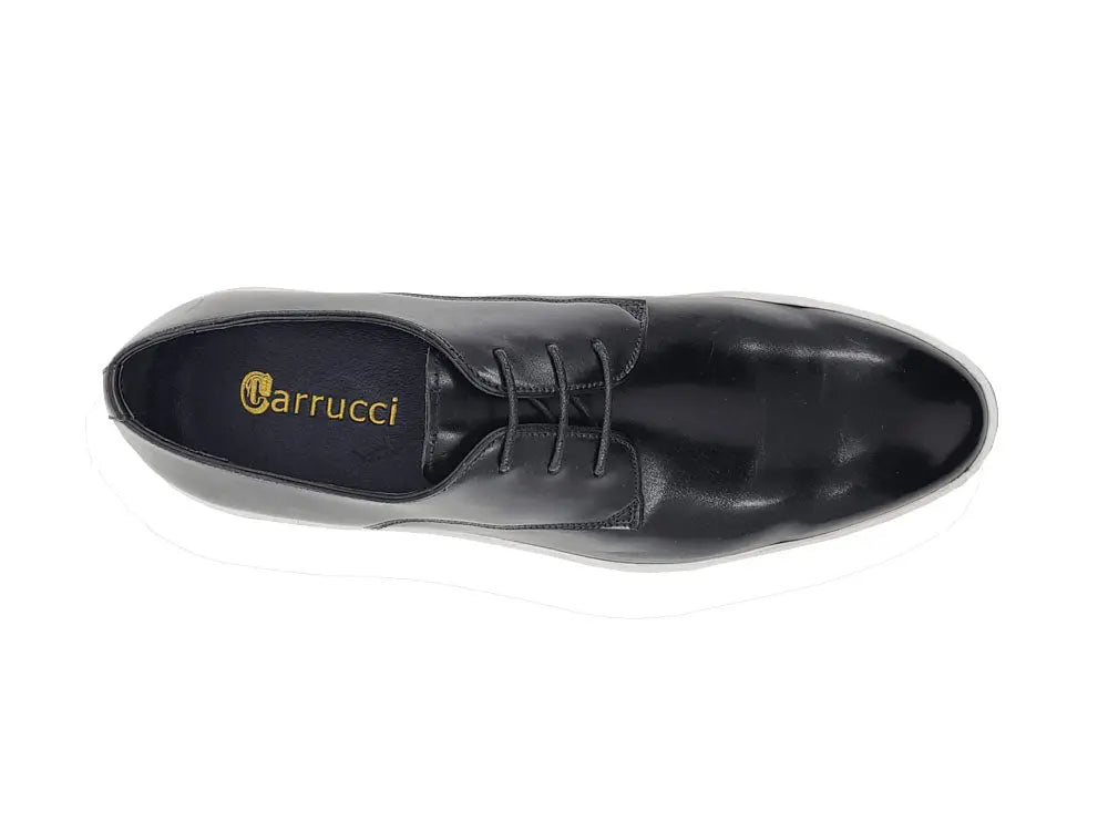 Leather Derby Dress Sneaker Handmade Calf Leather Ks529 - 01 Shoes by Carrucci Shoes – Don't Panic Shoes