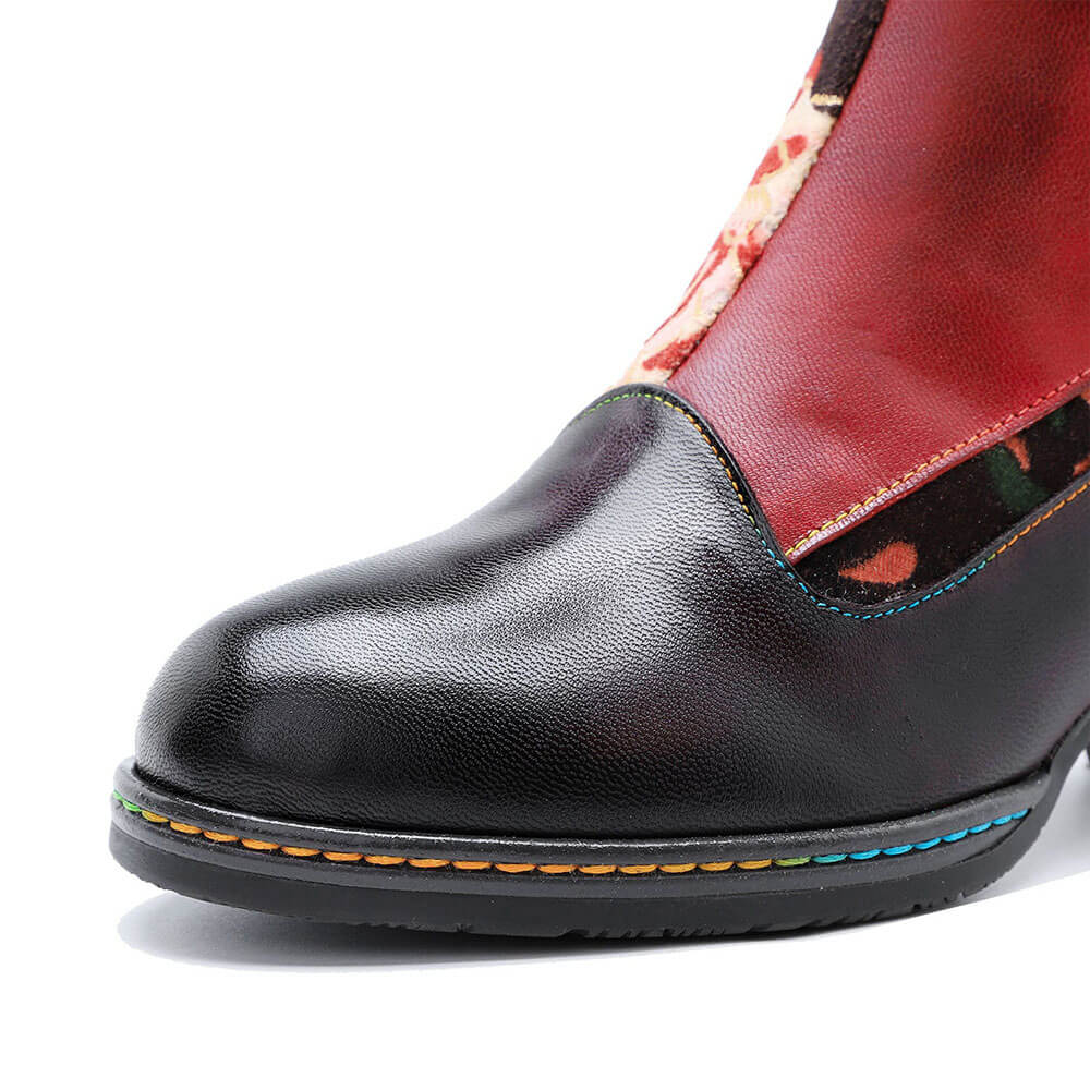 Leather Handmade Embossed Adjustable Boots Boots by Colorstepshoes – Don't Panic Shoes