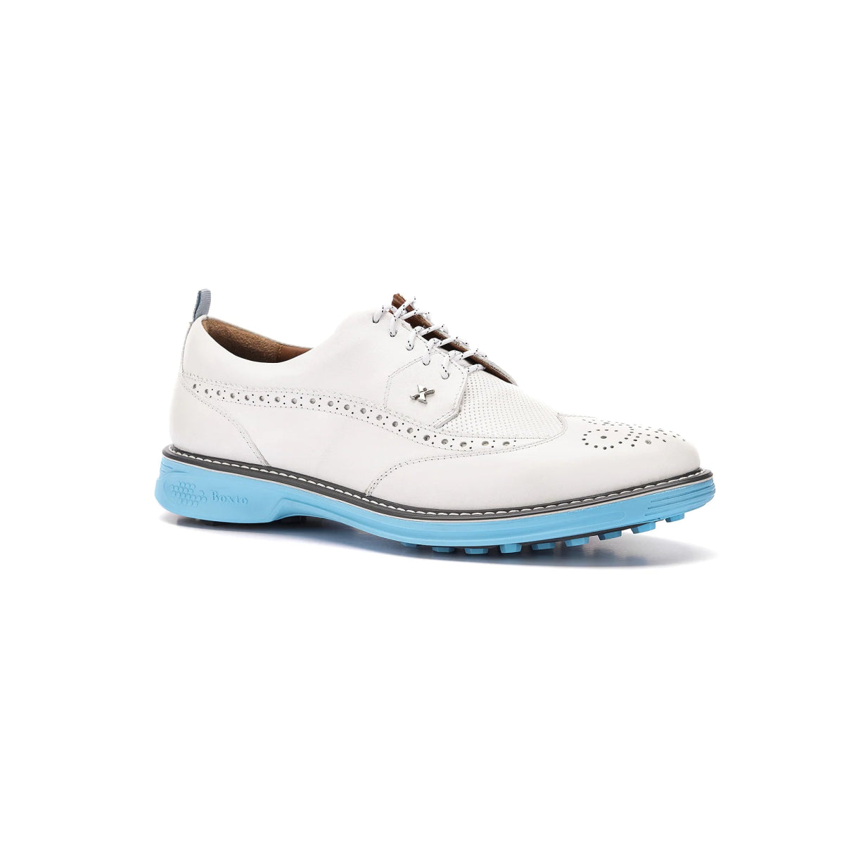 Legacy Love Spikeless Golf Shoes Full Grain Leather White Spikeless Golf Shoes by Boxtogolf – Don't Panic Shoes