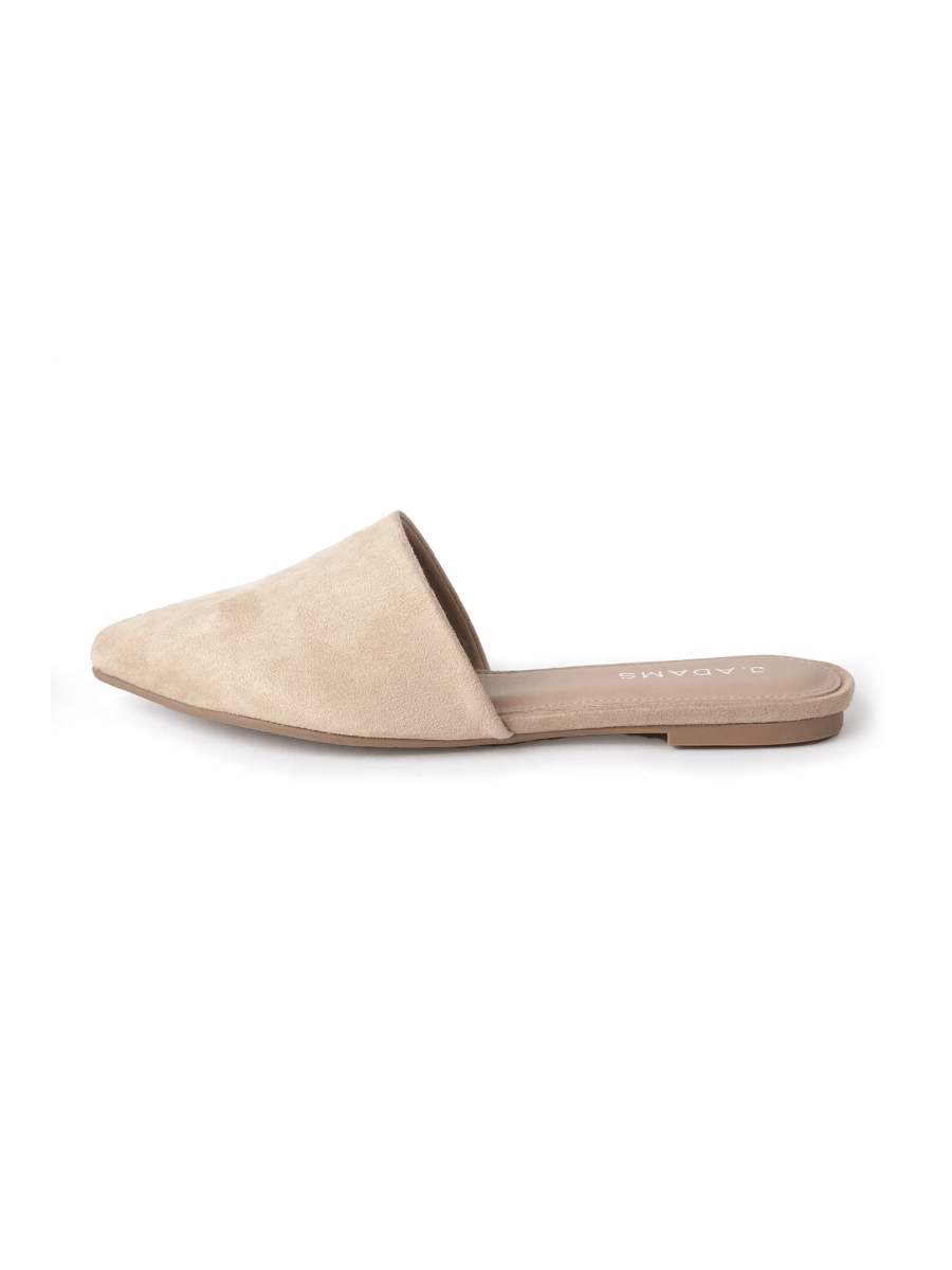 Lennox | Beige Suede Flats by J.Adams – Don't Panic Shoes