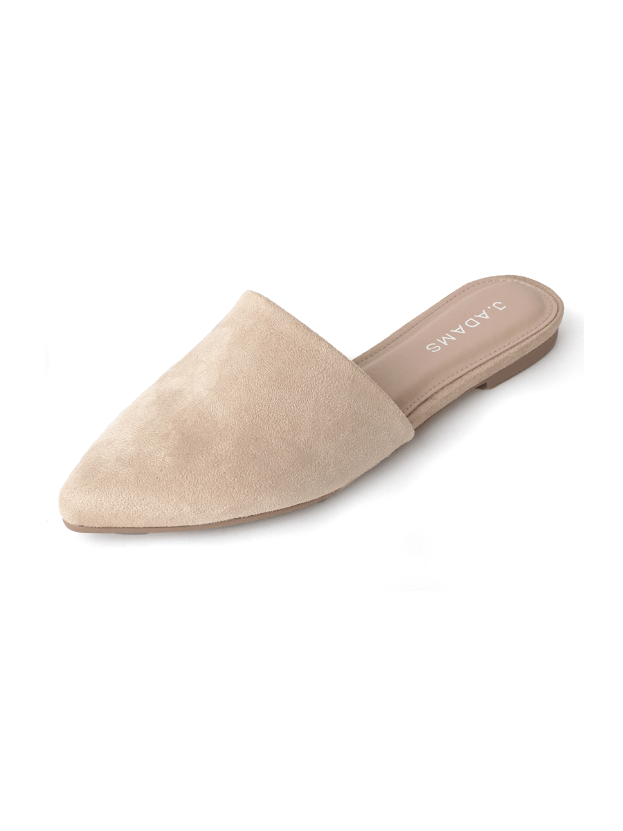 Lennox | Beige Suede Flats by J.Adams – Don't Panic Shoes
