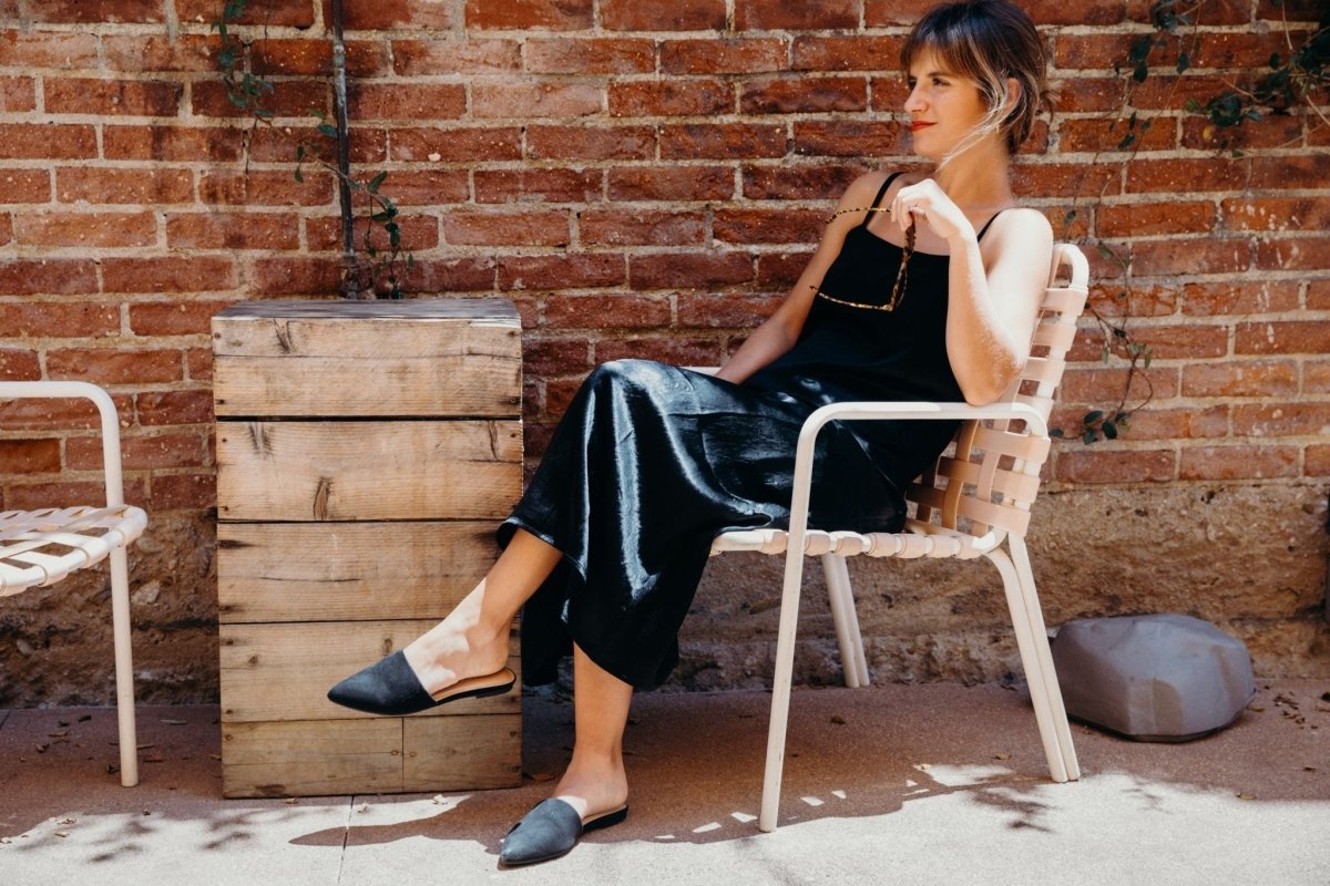 Lennox | Black Suede Flats by J.Adams – Don't Panic Shoes