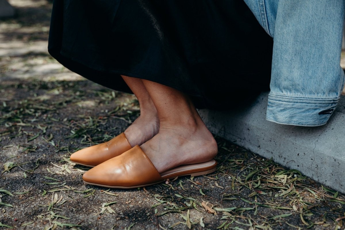 Lennox | Caramel Flats by J.Adams – Don't Panic Shoes