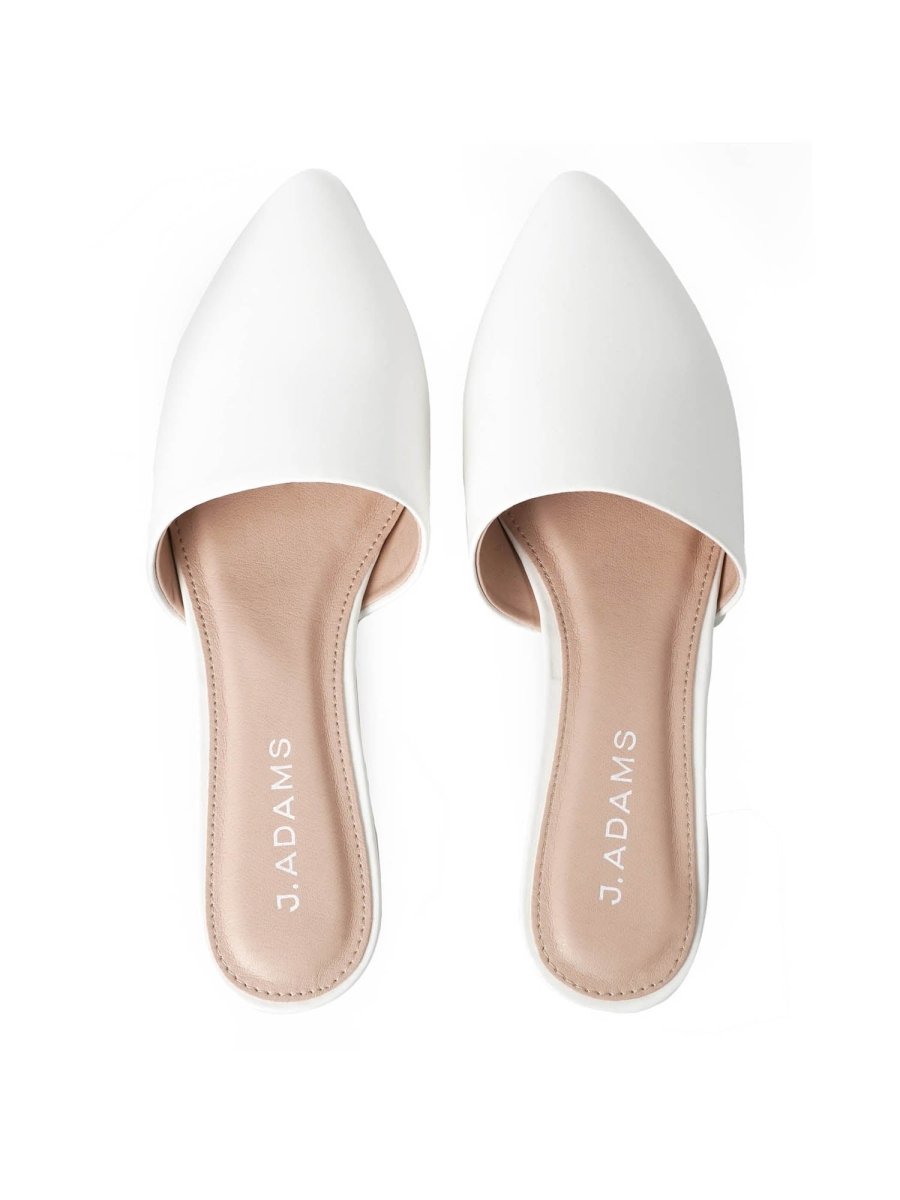 Lennox | White Flats by J.Adams – Don't Panic Shoes