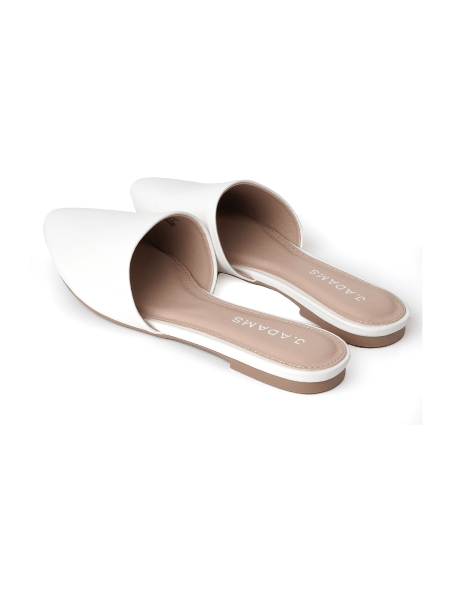 Lennox | White Flats by J.Adams – Don't Panic Shoes