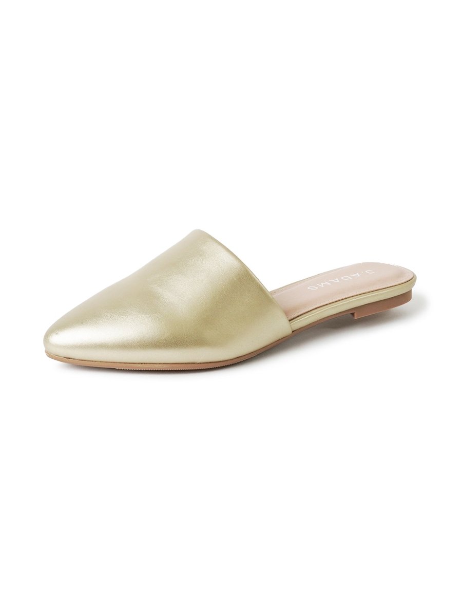 Lennox | White Gold Flats by J.Adams – Don't Panic Shoes