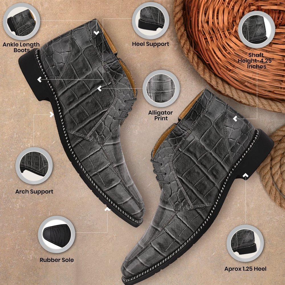 Liam Genuine Leather Lace - Up Style Boots For Men Boots by Libertyzeno – Don't Panic Shoes