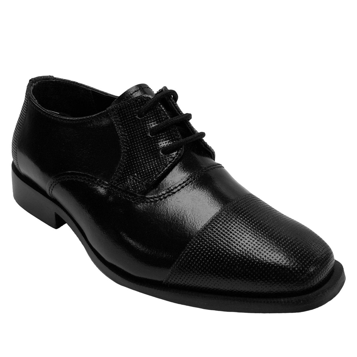 Libertyzeno Black Leather Oxford Style Dress Shoes For Kids Shoes by Libertyzeno – Don't Panic Shoes
