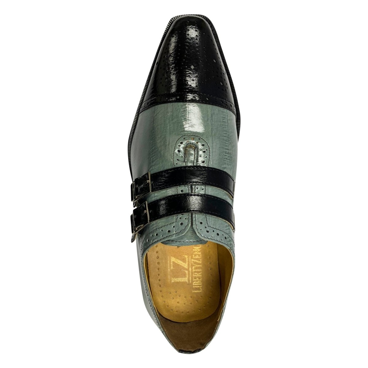Libertyzeno Men's Double Buckle Monk Strap Leather Dress Shoes Shoes by Libertyzeno – Don't Panic Shoes