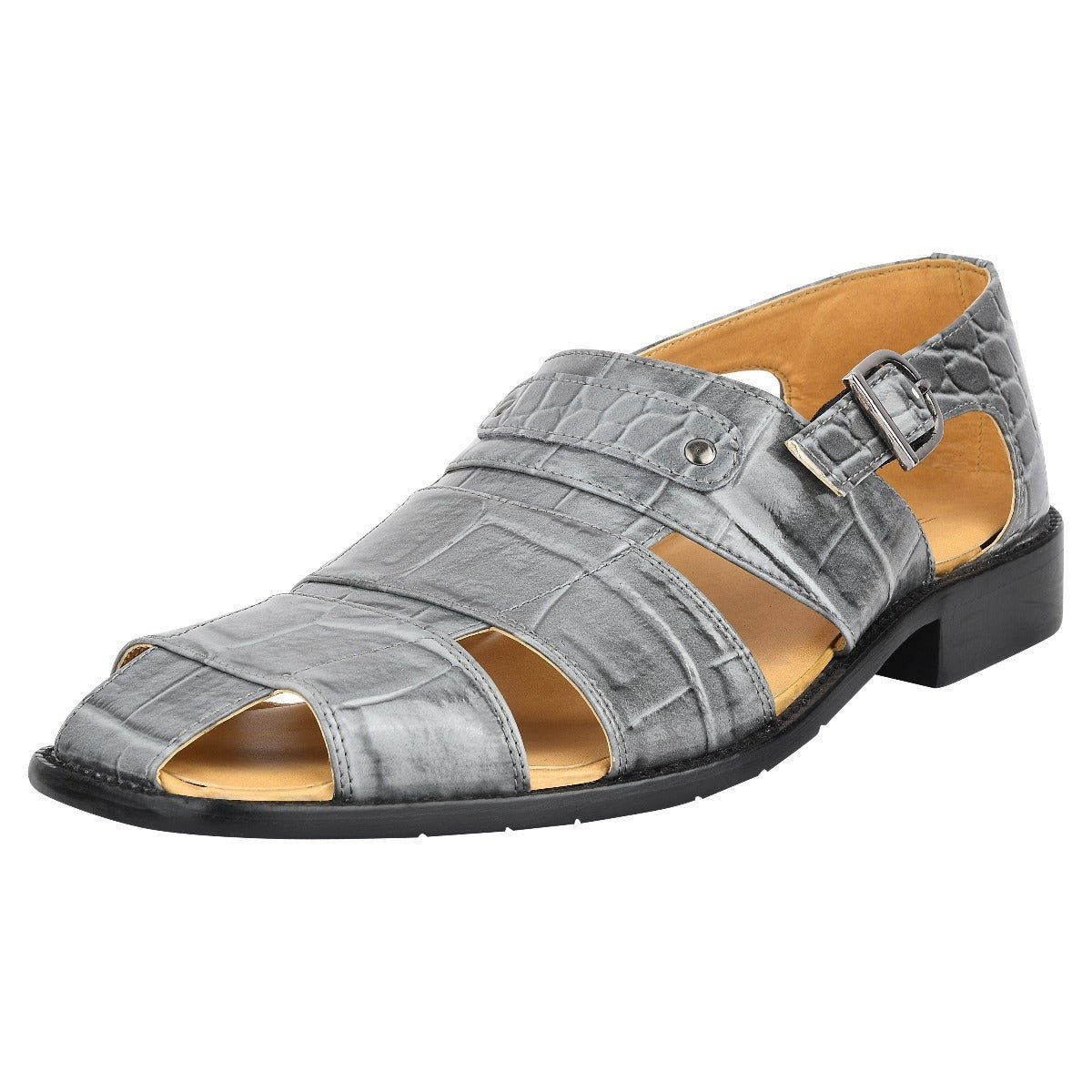 Libertyzeno Shoes Austin Mens Leather Fisherman Sandals Sandals by Libertyzeno – Don't Panic Shoes