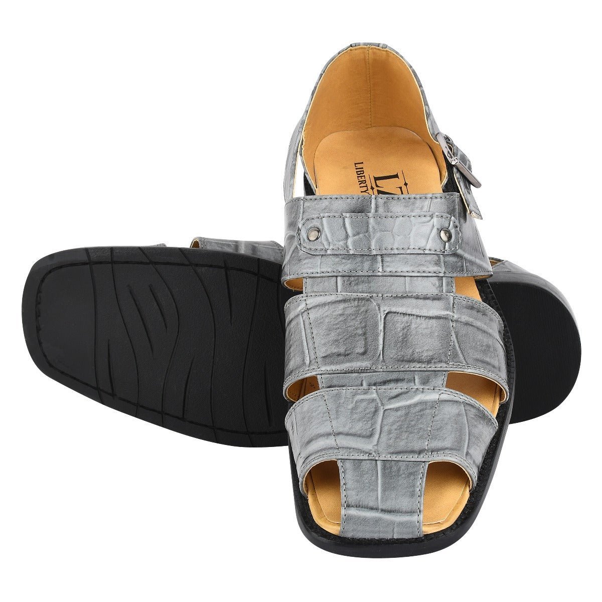 Libertyzeno Shoes Austin Mens Leather Fisherman Sandals Sandals by Libertyzeno – Don't Panic Shoes