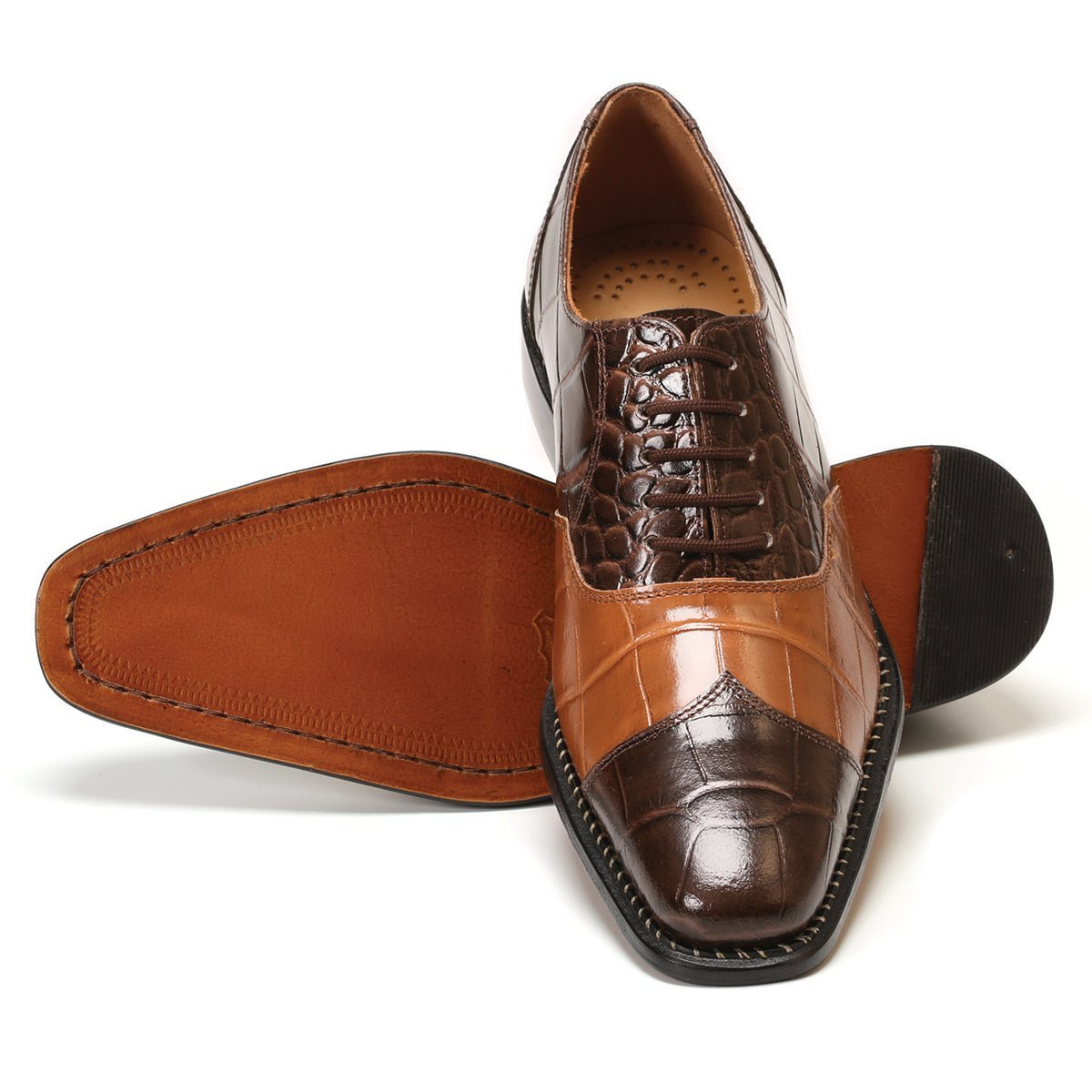 Libertyzeno Shoes Crosset Leather Oxford Style Dress Shoes Shoes by Libertyzeno – Don't Panic Shoes