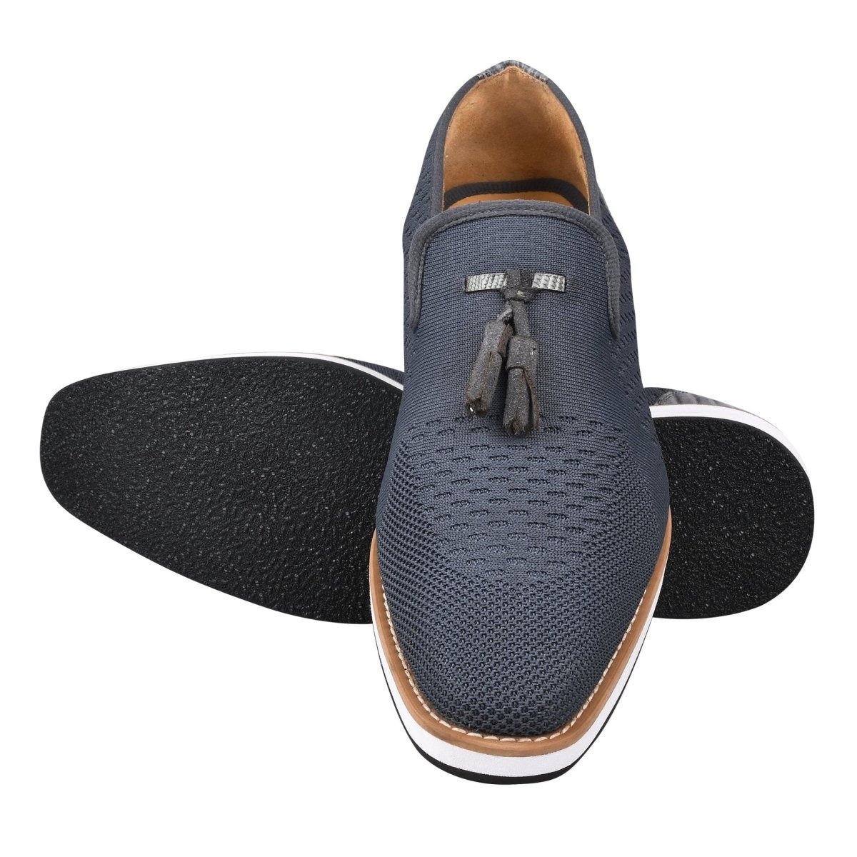 Libertyzeno Shoes Jean Leather Textile Casual Loafers Loafers by Libertyzeno – Don't Panic Shoes