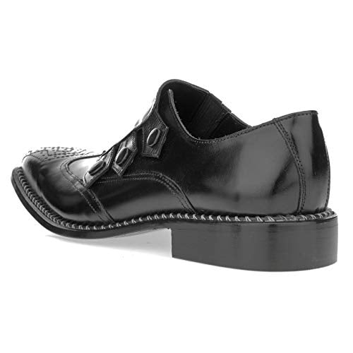 Libertyzeno Shoes Neeson Leather Oxford Style Monk Straps Shoes by Libertyzeno – Don't Panic Shoes