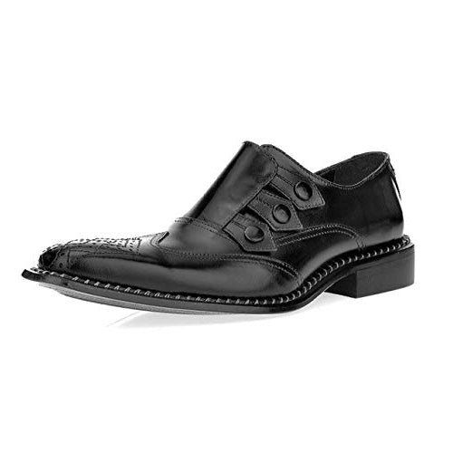 Libertyzeno Shoes Neeson Leather Oxford Style Monk Straps Shoes by Libertyzeno – Don't Panic Shoes
