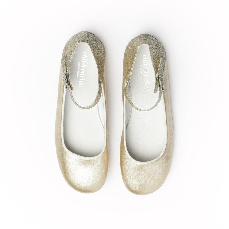 Lina Gold Buckle Strap Cushioned Insole Made In Spain fashion by Childrenchic – Don't Panic Shoes