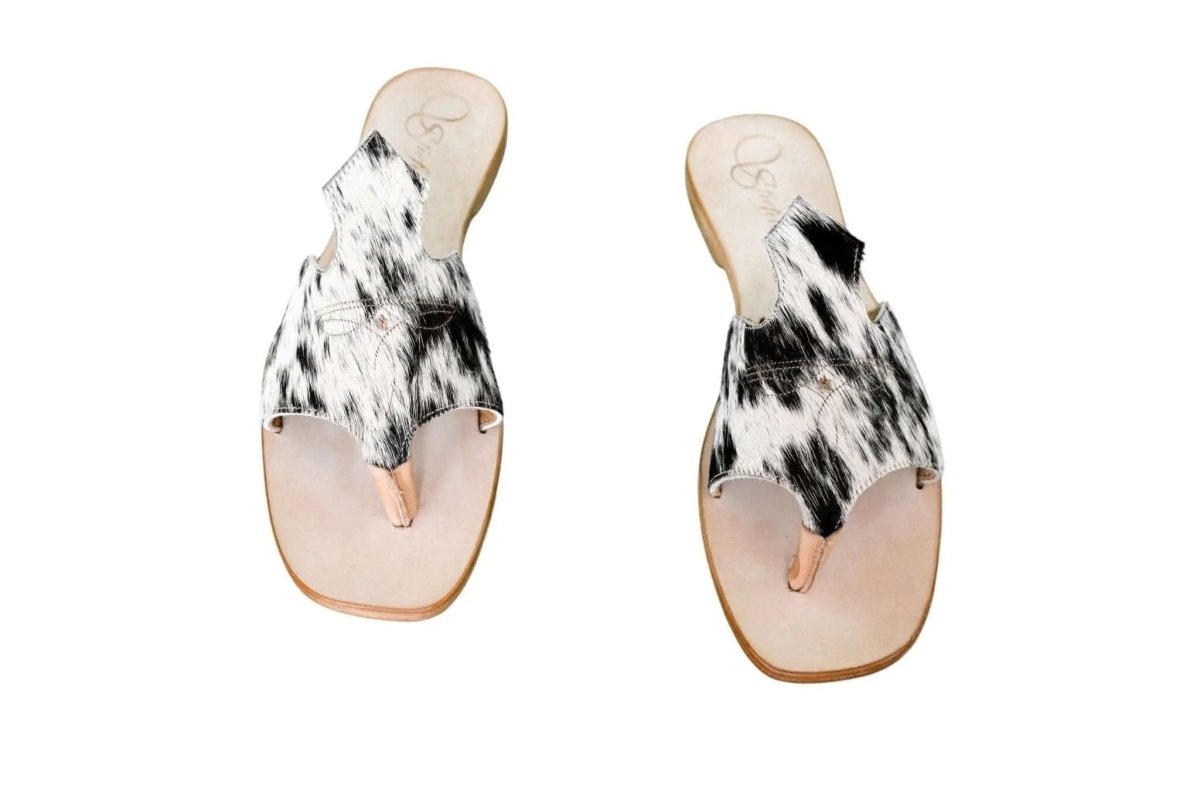Luciana Cowhide Flip Flop Sandals – Size 10 by Stiefeld Boots – Don't Panic Shoes